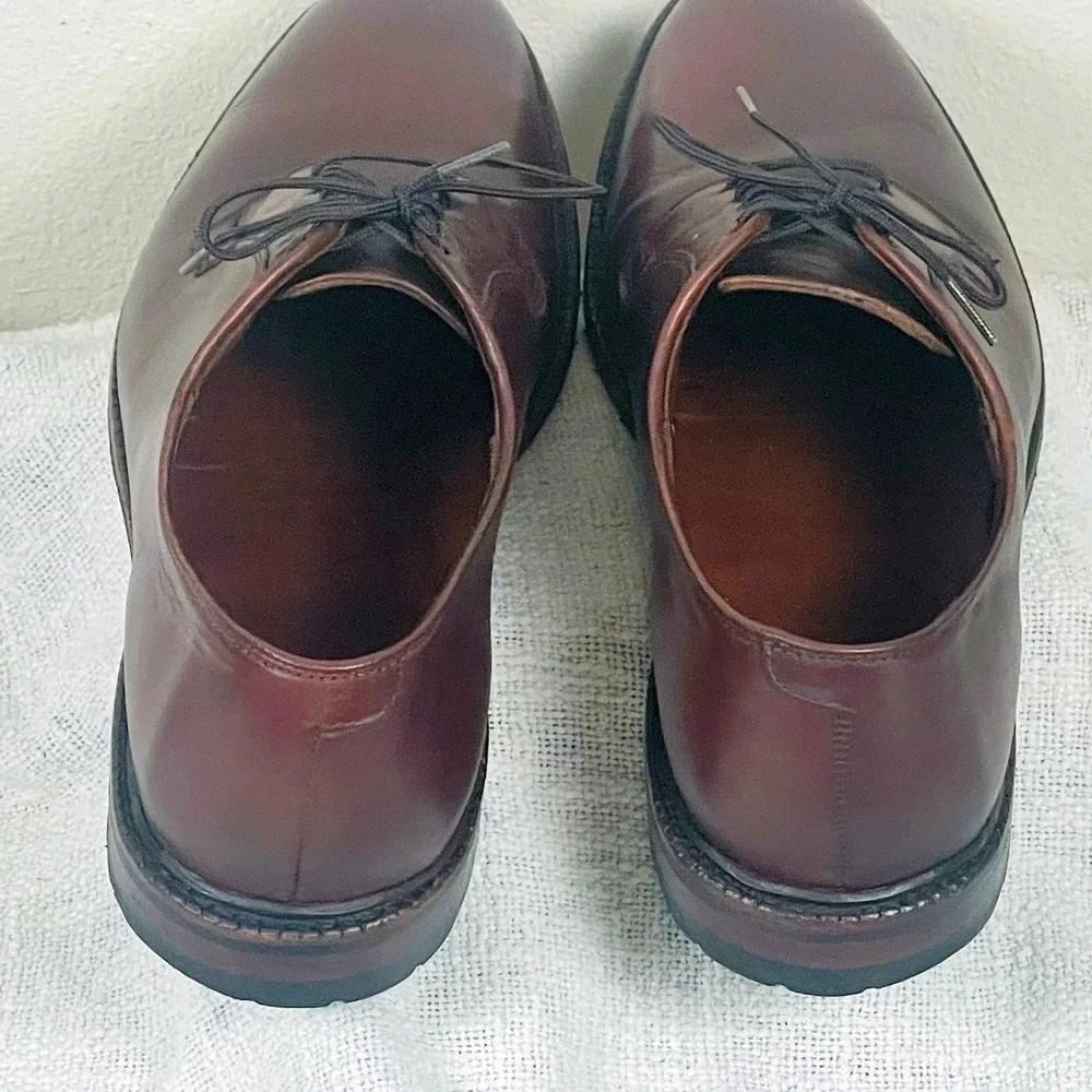 Allen Edmonds Black Hills Men's 12 E Wide Leather Plain-Toe Derby Blucher Shoes
